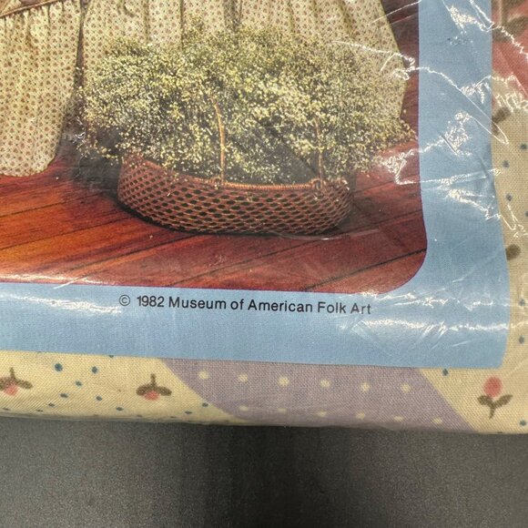 Vintage Full Flat Sheet 2 Pillowcases Set JP Stevens Country Folk 1980s Cottage - Picture 5 of 10